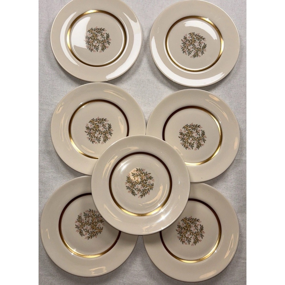 VTG Franciscan China Dinnerware "Fremont" Salad Plates 8 in Set of 7 1940's-50's